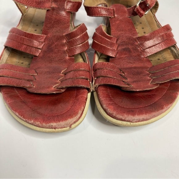 ECCO red leather sandals size 36 - Picture 3 of 8